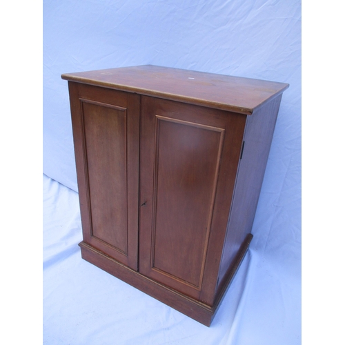 92 - A Victorian walnut two-door cabinet, together with a folding top of a card table
Location: CON