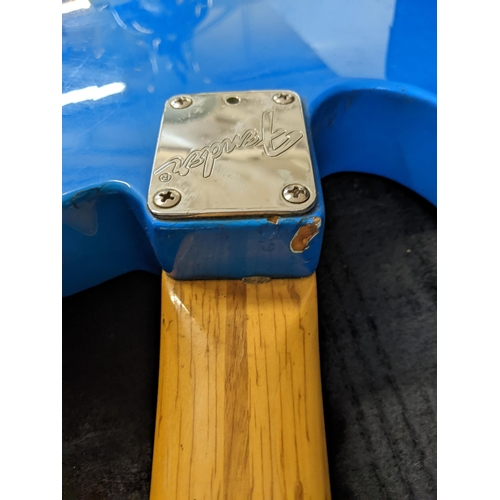 100 - A 1990s Fender Telecaster Lake Placid blue metallic guitar made in USA serial number 503177
Location... 
