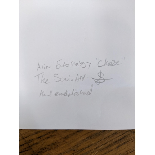 190 - Scarlet Isherwood - three abstract portraits hand embellished prints unframed
Location: SL