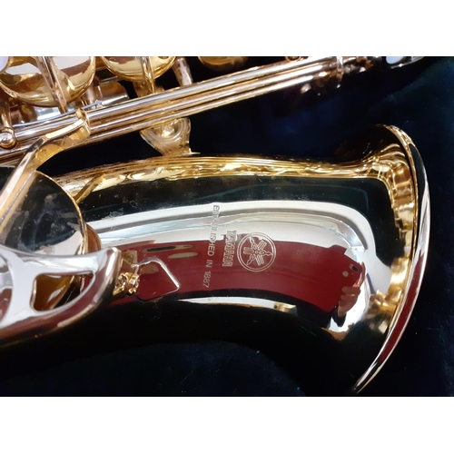 A Yamaha brass alto saxophone, serial number YAS-275 JF1479 A Yamaha brass alto saxophone, serial number YAS-275 JF1479