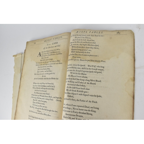 128 - A 17th century edition of Aesop's Fables, first Folio edition of 1665, translated by John Ogilby, wi... 