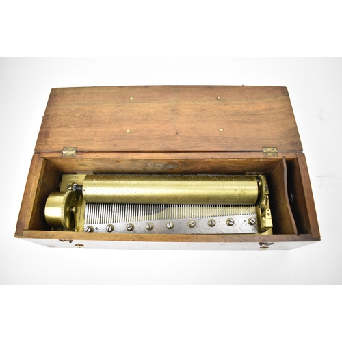 133 - A 19th century Swiss cylinder music box by Ducommun Girod, the comb with full teeth, stamped '15938'... 