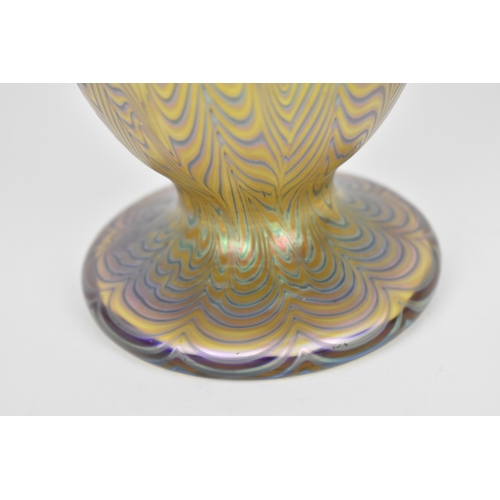 9 - An early 20th century Jugendstil Loetz style glass vase, designed in the Phaenomen iridescent genre ... 