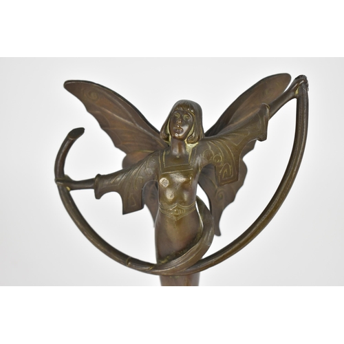 103 - An Arts and Crafts copper plaque by William Thomas Pavitt (1870-1937), modelled as a winged angel, w... 