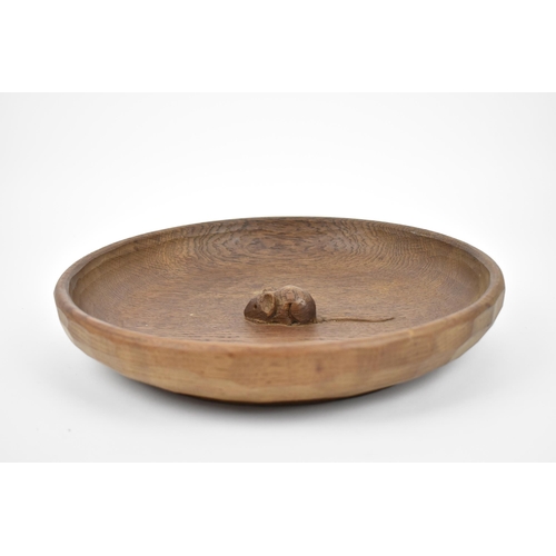 34 - Robert 'Mouseman' Thompson of Kilburn (1876-1955), a carved oak bowl, of circular form with adzed su... 