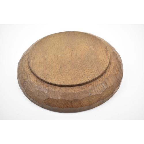 34 - Robert 'Mouseman' Thompson of Kilburn (1876-1955), a carved oak bowl, of circular form with adzed su... 