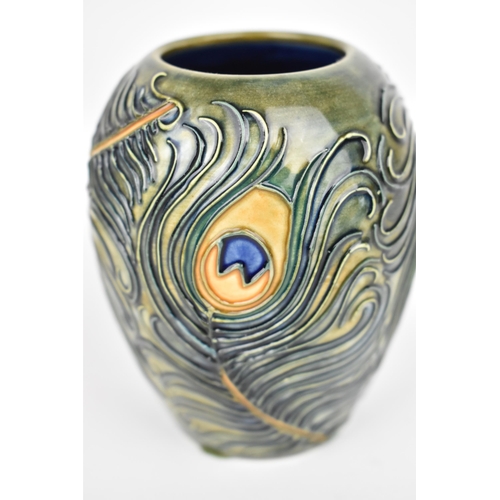 82 - A Moorcroft pottery 'Phoenix' pattern vase designed by Rachel Bishop, 1996, of ovoid form decorated ... 