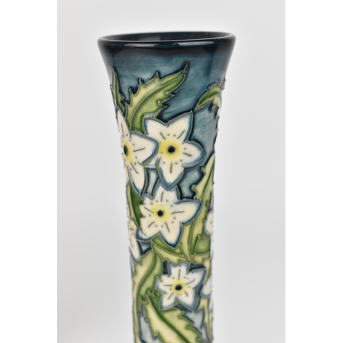 86 - A Limited edition Moorcroft pottery 'Baby Blue Eyes' pattern vase, designed by Rachel Bishop, no. 12... 