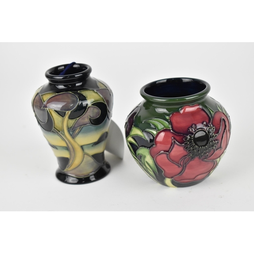 90 - A Moorcroft pottery 'Anemone Tribute' vase, designed by Emma Bossons, with tube lined flowers and fo... 