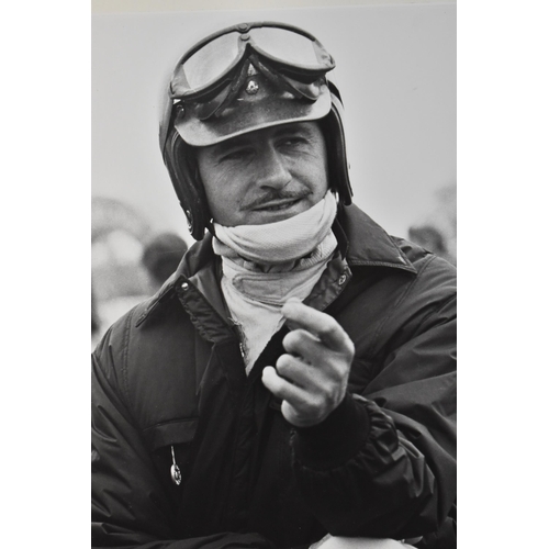 203 - Two reprinted photographs of race car drivers Tazio Nuvolari and Graham Hill, printed by Jarrotts us... 