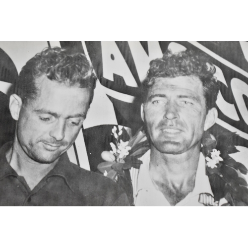 205 - Motor Racing Phil Hill and Carroll Shelby signed photograph, a day after driving at the Sebring Inte... 