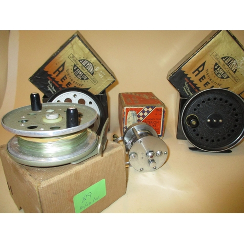 A Shakespeare 1960 Criterion reel and box, a Featherflow