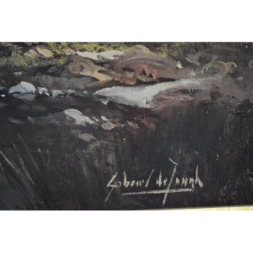 220 - Gabriel De Jongh (1913-2004) a South African canyon scene, oil on canvas signed LR, 61cm x 92cm, in ... 