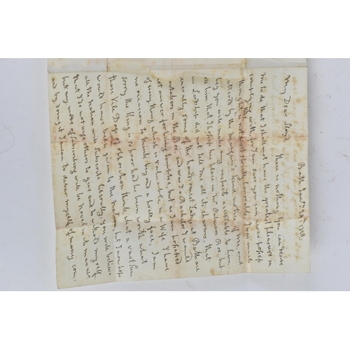 240 - Vice-Admiral Horatio Nelson (1758-1805) - a facsimile of a letter from Horatio Nelson addressed to '... 