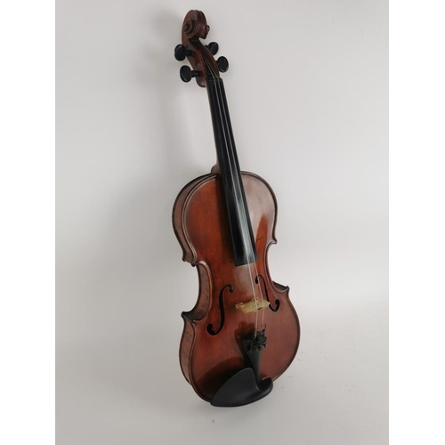 244 - A Victorian period violin by Walter A. Mayson dated 1878, with full label to inside, the one piece b... 