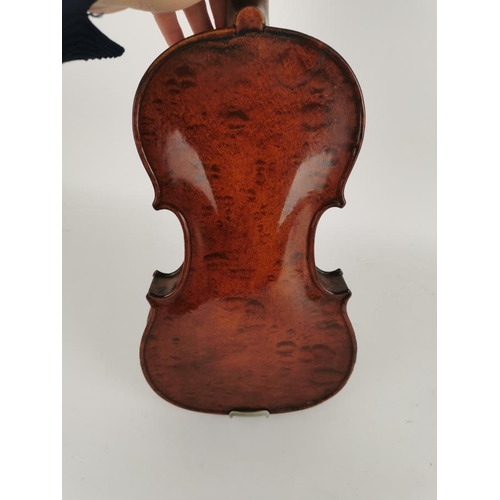 244 - A Victorian period violin by Walter A. Mayson dated 1878, with full label to inside, the one piece b... 