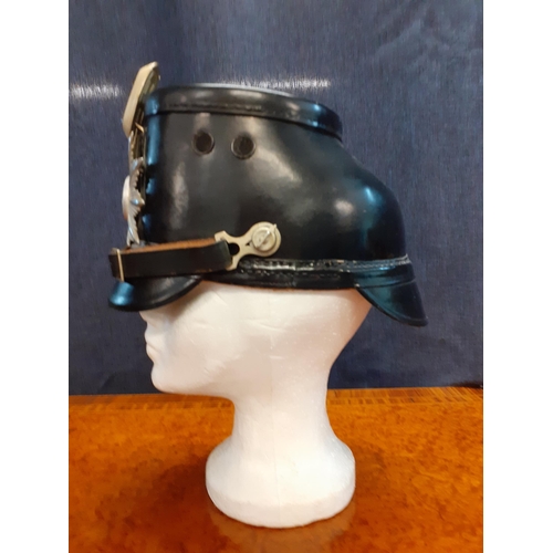 87 - A German police Shako helmet, circa 1950's/60's, size 56. Location:RAB