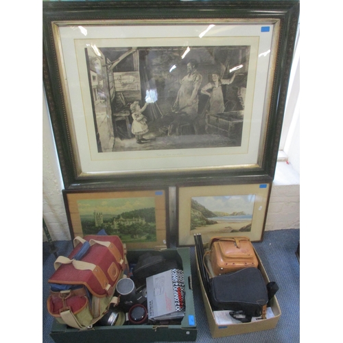 41 - A selection of film and digital cameras, lens, camera bags and accessories to include a Canon E05 30... 