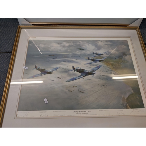 165 - Frank Wootton - two limited edition D-Day prints entitled 'A Triumph of Air Power' signed by the art... 