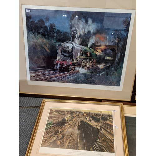 170 - Four Terence Cuneo signed prints depicting trains, three limited editions to include one entitled Th... 