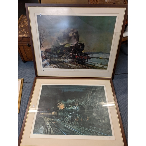 170 - Four Terence Cuneo signed prints depicting trains, three limited editions to include one entitled Th... 