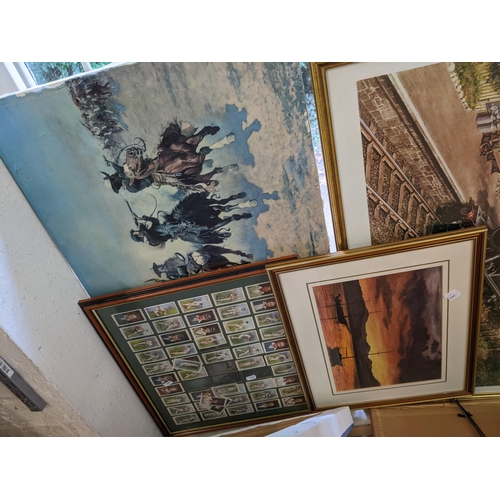 200 - A mixed lot of pictures to include a Gillian Crane gauche, Dale Elliot oil paintings, mixed prints, ... 