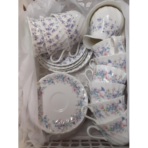 133 - Mixed part tea sets to include Wedgwood Angela, Roslyn, Adderley and miscellaneous Victorian china L... 