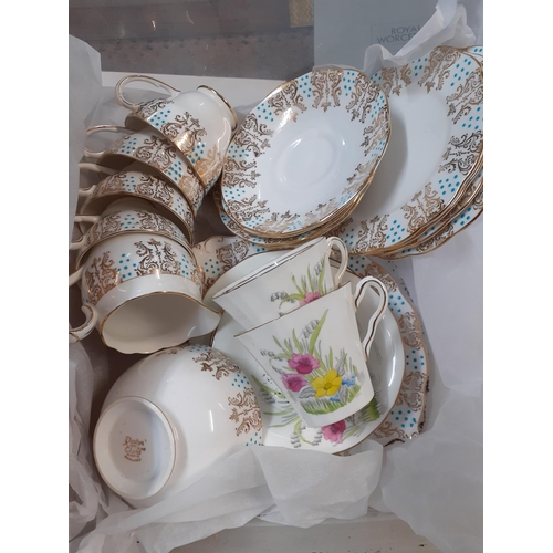 133 - Mixed part tea sets to include Wedgwood Angela, Roslyn, Adderley and miscellaneous Victorian china L... 