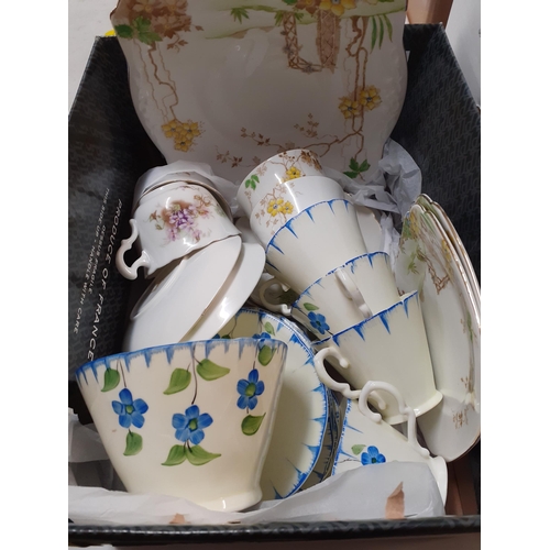 133 - Mixed part tea sets to include Wedgwood Angela, Roslyn, Adderley and miscellaneous Victorian china L... 