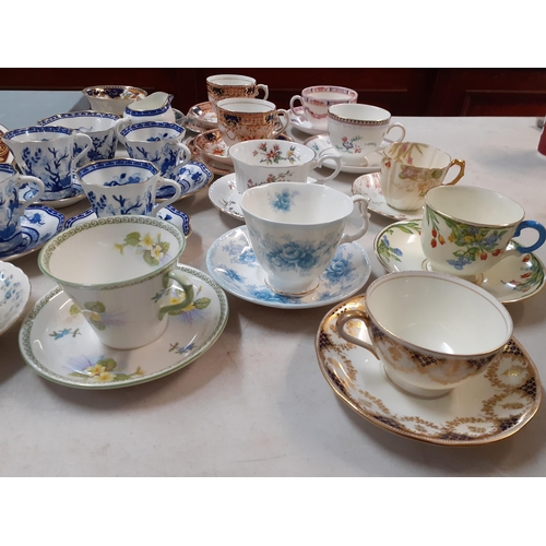 136 - A Coalport Indian Tree Blue part coffee set, together with a Royal Worcester cake plate, boxed, and ... 