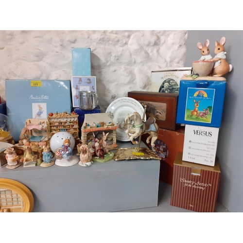 222 - Collectables to include Beatrix Potter, Bramley Hedge and Border Fine Arts together with christening... 