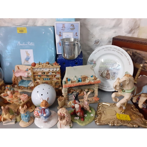 222 - Collectables to include Beatrix Potter, Bramley Hedge and Border Fine Arts together with christening... 