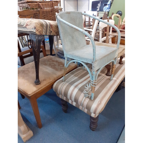 308 - A large quantity of vintage chairs and stools, most requiring attention. Location:LAM