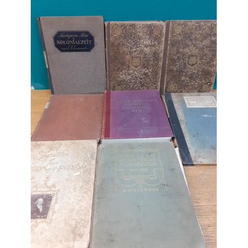 376 - A group of 8 antique furniture reference books to include Parts 2 and 3 of 'A Catalogue and Index of... 