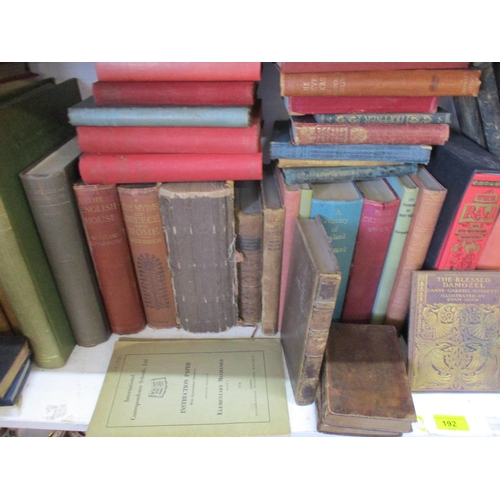 192 - A quantity of books to include various bound 18th and early 19th century music sheets, Dante Gabriel... 