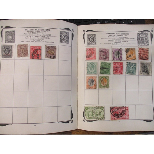 195 - The Strand and Stanley Gibbons stamp albums containing world stamps to include India, Portugal, Brit... 