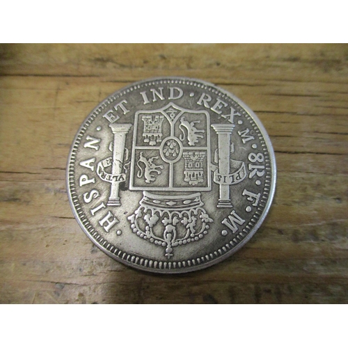 277 - A silver Mexico Spanish Colonial 8-reales Carolus IIII Del Gratia coin dated 1807, good to fine Loca... 