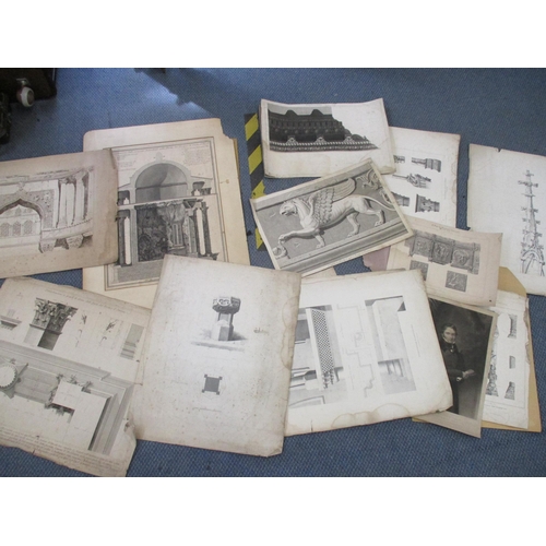 265 - A mixed lot of architectural prints, plans and other items to include certificates qualifying for th... 