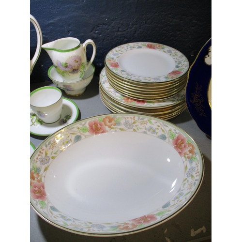 276 - A Royal Doulton Glamis Thistle pattern part coffee set, Royal Doulton Claudia pattern plates and a d... 