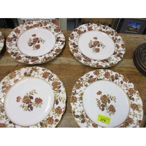 278 - Late 19th century ceramics to include a French part dessert service comprising two tazzas and ten pl... 