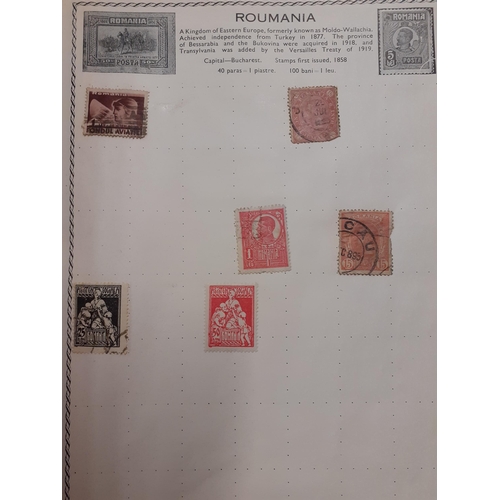 340 - A quantity of miscellaneous stamps to include a partially filled Triumph Stamp album containing worl... 