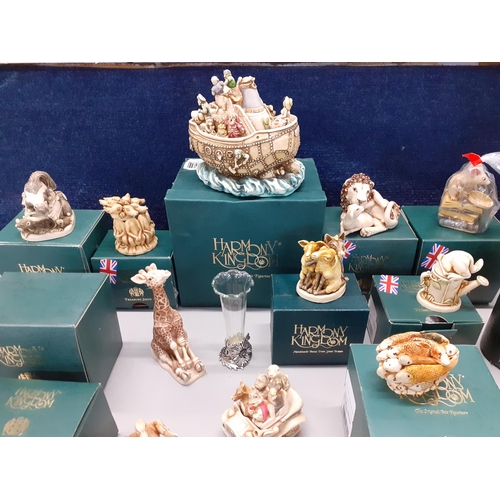 350 - Harmony Kingdom collectables to include the Y2HK Millennium boat box and Treasure Jests, together wi... 