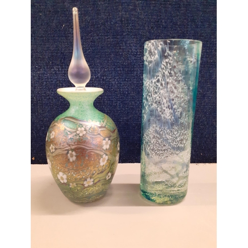 379 - Two pieces of modern art glass by Richard P Golding, signed to the base together with mixed ornament... 