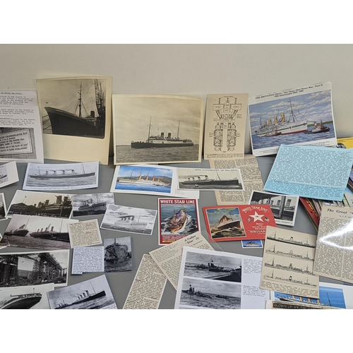 385 - A collection of tea cards, cigarette cards, postcards, exhibition memorabilia of White Star Lines Ol... 