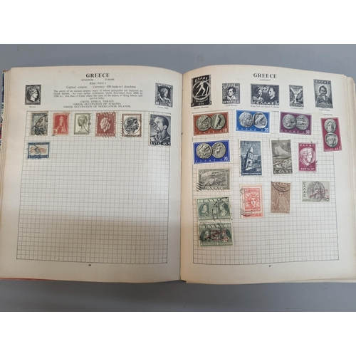 386 - A collection of World stamps in seven albums to include GB Victorian penny reds, various loose stamp... 