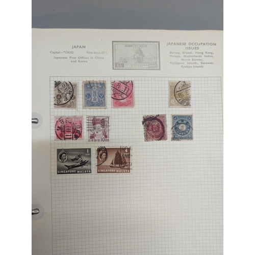 386 - A collection of World stamps in seven albums to include GB Victorian penny reds, various loose stamp... 