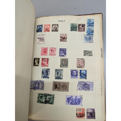 386 - A collection of World stamps in seven albums to include GB Victorian penny reds, various loose stamp... 