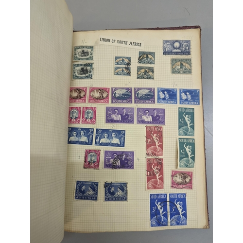 386 - A collection of World stamps in seven albums to include GB Victorian penny reds, various loose stamp... 