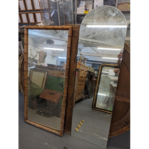 451 - Mixed mirrors to include a 19th century French mirror, bamboo effect mirror and others
Location: A2B