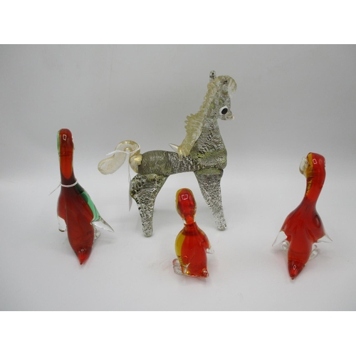 244 - Ercol Barovier (1880-1974) for Barovier and Toso, Murano glass, Barbarico model of a horse, circa 19... 